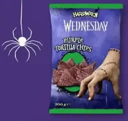 Чіпси Halloween Wednesday Purple Tortilla Chips 200г - мініатюра 3