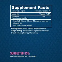 Харчова добавка Астаксантін Haya Labs Astaxanthin 5 мг 30 капсул - мініатюра 3