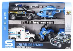 Іграшка CARS S Набір поліцейського транспорту 4в1 1:20 (CJ-4835123) (7120385)
