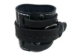 Манжета EasyFit F8 чорна для тяги на тренажері (шкіра) (EF-LGSTR-F8) - мініатюра 3