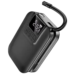 Автомобільний насос Hoco S53 Breeze portable portable smart air pump Black - мініатюра 5