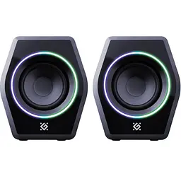 Акустична система 2.0 Defender Solar 9, 10Вт, Bluetooth, RGB підсвітка, USB, чорна