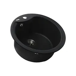 Гранітна мийка Globus Lux ORTA графiт 485мм-А0001 - мініатюра 2