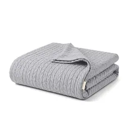 Плед-покривало Cosas Knitted Braid Smoky косичка 75х95 см (Blanket_09Smoky_KnittedBraid_75x95)