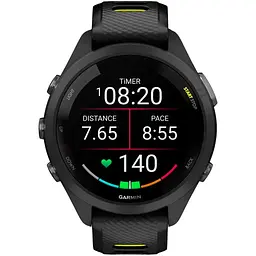 Смарт-годинник Garmin Forerunner 265S Black Bezel and Case with Black/Yellow Silicone Band 010-02810-03 [89362] - мініатюра 4