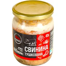 Консерва м'ясна Тернопільський м'ясокомбінат Свинина тушкована склобанка 500 г - мініатюра 2