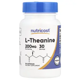 L-теанін Nutricost L-Theanine 200 мг 30 капсул