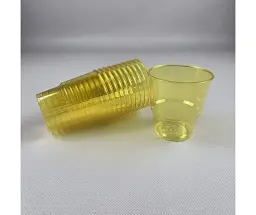 Стакан склоподібний (без ніжки) 200 гр жовтий  (25 шт)
