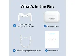 Наушники TWS Vention Elf Earbuds ECHO LITE E11 White (NBVW0) - миниатюра 10
