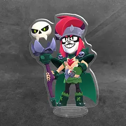 Акрилова колекційна фігурка Brawl Stars Зіггі у скіні «Чорний маг» 10 см