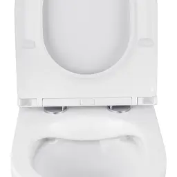 Унітаз підвісний Kroner Harz WHI493736 RIMLESS безобідковий з сидінням Slim Duroplast / Soft-close / Quick relase (KH493736WHIR), Білий - мініатюра 5