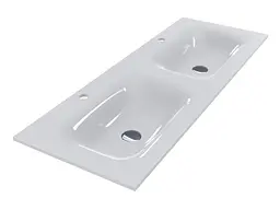 Умивальник Miraggio JESSEL 1200-2 (0000783) Miramarble, Глянцевий, Накладний/Врізний, Білий