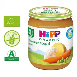 Дитяче пюре HiPP Овочеве асорті 125 г (1223072) - мініатюра 2