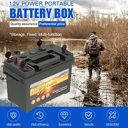 Акумуляторна коробка POWO Carlife для батареї 30 Ah/20Ah/10Ah, водонепроникна батарейна коробка з роз'ємом Anderson і подвійним QC - мініатюра 5