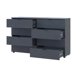 Комод Doros Рон 8 Графіт 8 Шухлядок 130х38х81 (41516173) - мініатюра 4