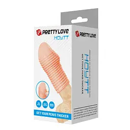 Насадка на пеніс Pretty Love Penis Sleeve Hoytt 9 см (тілесний) - мініатюра 7