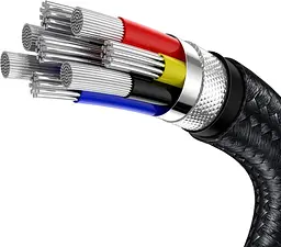 Кабель Baseus Cafule Series Metal Data Cable Type-C to Type-C 100W 2m CATJK-D01 Black - мініатюра 6