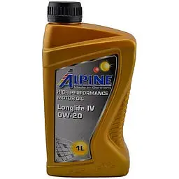 Автомобільна моторна олива Alpine Longlife IV 0W-20 1л - мініатюра 2