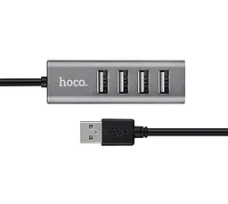 USB-хаб Hoco HB1 4USB Line machine Tarnish - мініатюра 3