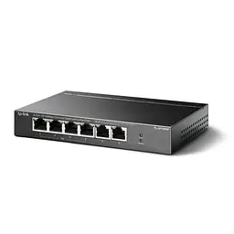 Комутатор TP-LINK TL-SF1006P, Black, 6-портовий, 10/100 Мбіт/с, 4xPoE+, IEEE 802.3af/at - мініатюра 2