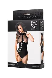 Боді Glossy Marcia Wetlook S чорний - мініатюра 6