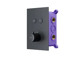 Душова система прихованого монтажу Corsan Plomeria black + BOX з термостатом 646994, Чорний матовий - мініатюра 4