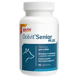 Вітамінно-мінеральна добавка Dolfos Dolvit Senior Plus для літніх собак 90 таблеток (5897-90)
