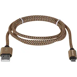 Дата кабель USB 2.0 AM to Micro 5P 1.0m USB08-03T gold Defender (87800) - мініатюра 2