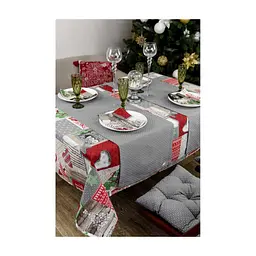 Доріжка на стіл Прованс Merry Christmas сіра 40x140 см (031480) - мініатюра 3