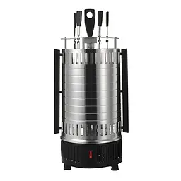 Электрошашлычница Vilgrand V1005 на 5 шампуров 1000 Вт автовращение, защитный кожух, чаши для жира, ViLgrand 87291 - миниатюра 7