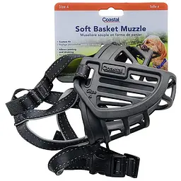 Coastal Soft Basket Muzzle софт баскет мазл силіконовий намордник для собак (01365_BLK04)