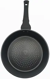 Сковорода Krauzer Eco-Basis Diamond глибока із кришкою 26 см чорна 77032 - мініатюра 2