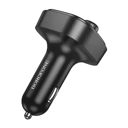 АЗП із FM-модулятором BOROFONE BC59 Heroic car BT FM transmitter чорний