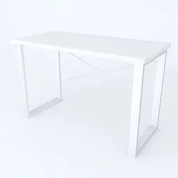 Письмовий стіл Ferrum-decor Драйв 750x1200x600 Білий метал ДСП Біле 32 мм (FRD-103331) - мініатюра 3