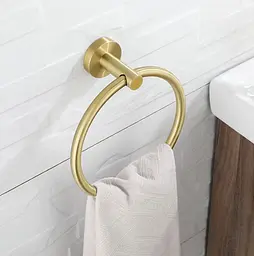 Рушникотримач кільце Rea Mist 5 gold REA-80029, Золотий - мініатюра 3