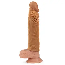 Насадка на пеніс Lovetoy Pleasure X-Tender Penis Sleeve Flesh Add 2 19.5 см коричневий - мініатюра 4
