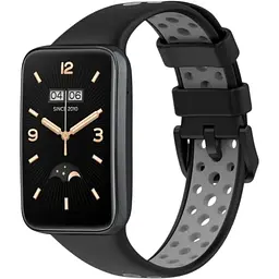 Ремінець DK Silicone Sport Band Classic Nike для Xiaomi Mi Band 7 Pro (black / grey)