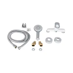 Змішувач для душу Lidz Latwa 010 (з душовим гарнітуром) (k40) LDLAT010WHI45426 White, Білий - мініатюра 5