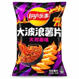 Чипсы Lay’s Big Wave Fire Chicken Noodles со вкусом острой куриной лапши 40 г
