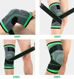 Бандаж для колінного суглоба No Brand Knee Support XXL Сіро-зелений (14980-hbr) - мініатюра 6