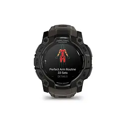 Смарт-годинник Garmin Instinct 3, 50mm, AMOLED, Black Bezel with Charcoal Band, GPS (010-03020-00) - мініатюра 2
