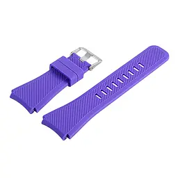 Силіконовий ремінець Watchbands для Samsung Gear S3 Samsung Galaxy Watch 46mm Silver - фіолетовий (WB001PURPLE) - мініатюра 3
