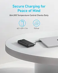 Портативний зарядний пристрій PowerCore - 20000 mAh 87W PD Built-In USB-C Cable Black Anker teh0027063 - мініатюра 6