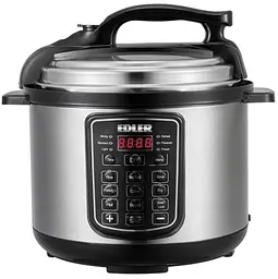 Мультиварка-скороварка ED-PC1806, Black/Silver, 900W Edler teh0020187