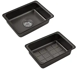 Кухонна мийка Kroner KRP Schwarze - SET7545HM PVD (3.0/0.8 мм) (CV033382) - мініатюра 15