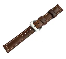 Шкіряний ремінець Primolux F001 Steel buckle для годинника Samsung Galaxy Watch 3 45 мм (SM-R840) Brown - мініатюра 5