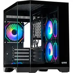 Корпус QUBE CRYSTAL ARGB Black (CRYSTAL_GBNU3) Без БП