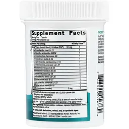 Пробіотики Nordic Naturals Nordic Flora Probiotic Comfort 15 млрд КУО 30 капсул - мініатюра 2