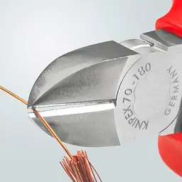 Кусачки боковые (бокорезы), Ø4,0мм, 180мм KNIPEX 70 05 180, хромированные - мініатюра 4