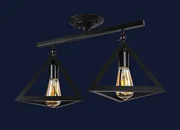 Люстра стельова Levistella 756XPR220F-2 BK, E27, чорний, 2 лампи, сучасний стиль для дому - мініатюра 2